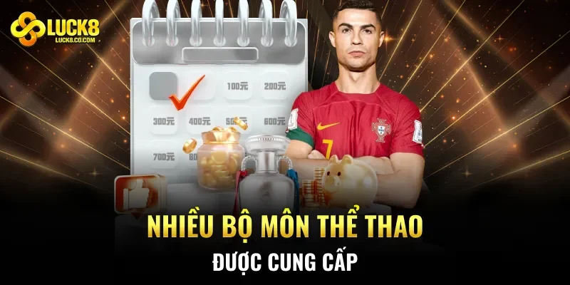 Nhiều bộ môn thể thao được cung cấp